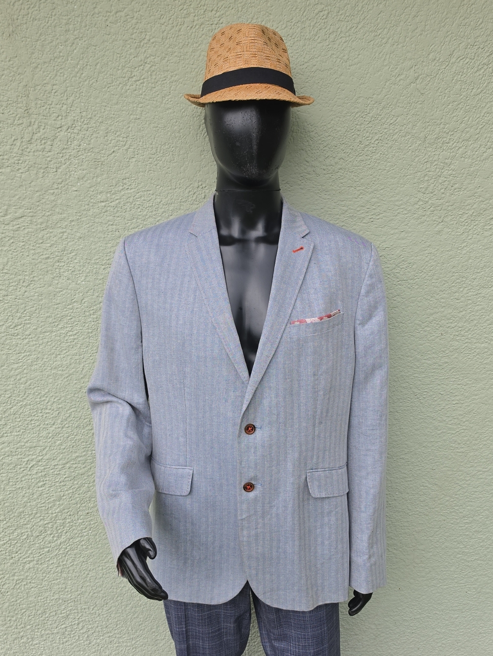 Ted Baker London (Portugal) Men's Linen/Cotton Luxury Blazer *Hat Motif Lining*